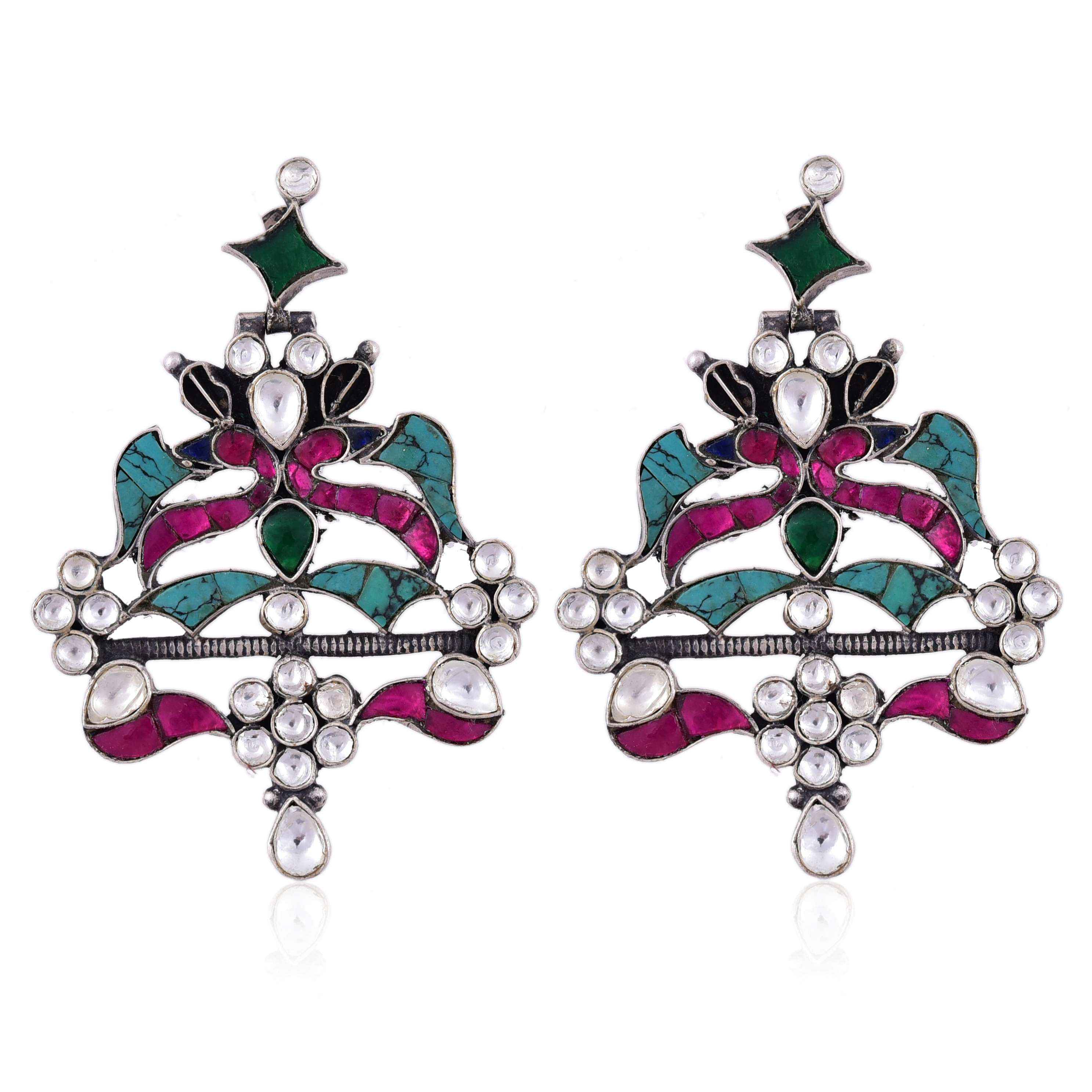 sterling-silver-multi-stone-kundan-earring-sku-5770